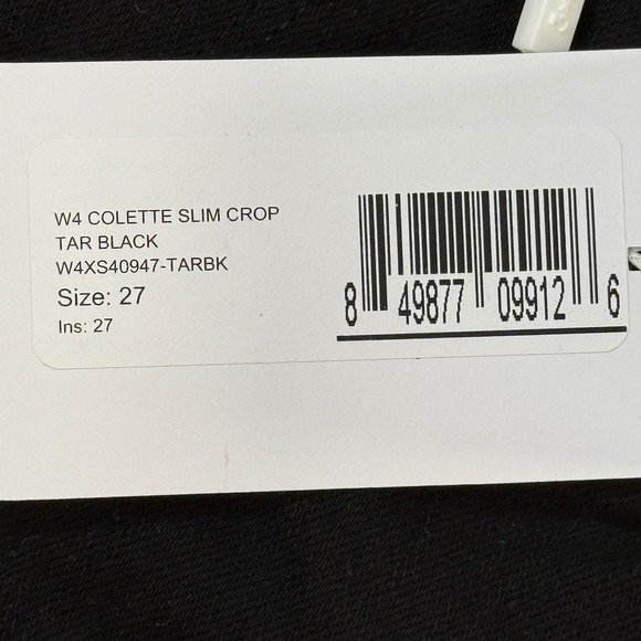 3x1 Womens Colette Slim Crop Jeans Tar Black Size 27 - Picture 2 of 6